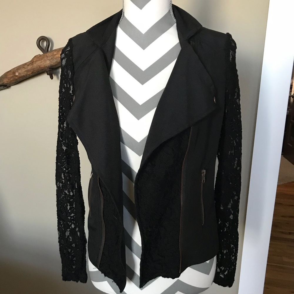 Black lace blazer.
